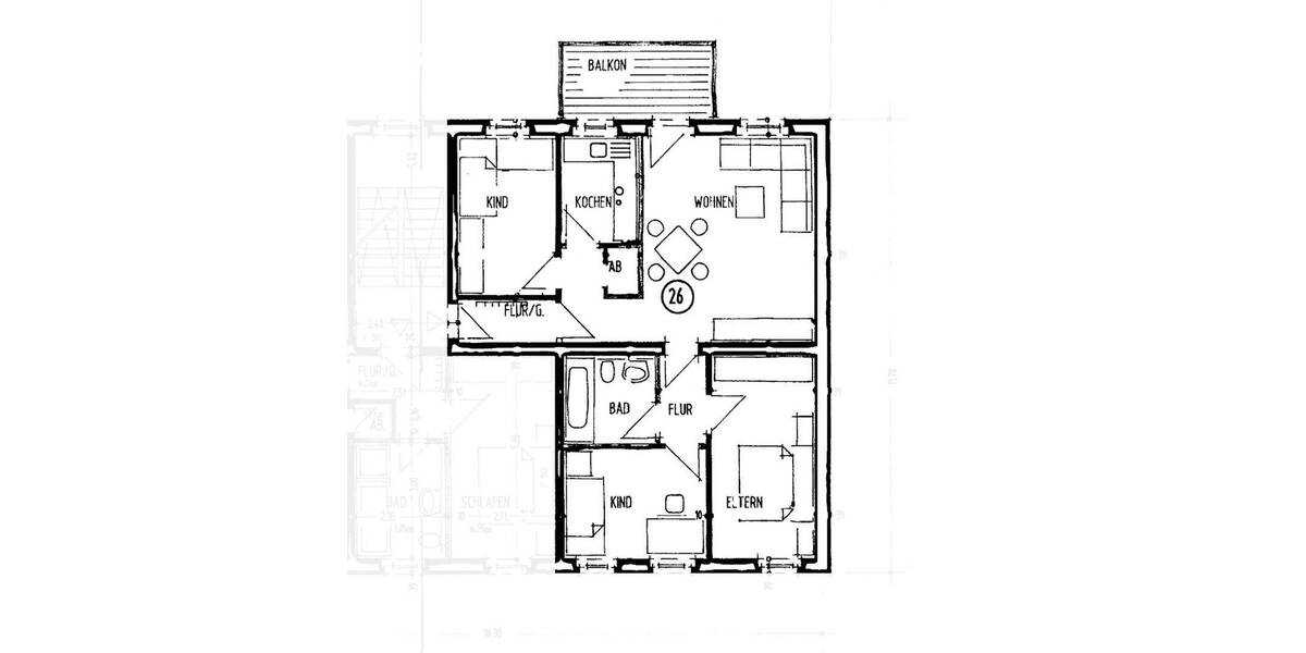 Etagenwohnung Magdeburg Stadtfeld Ost - 4 Zimmer, 86 m&sup2;, 770&euro; | Angebot:26728862