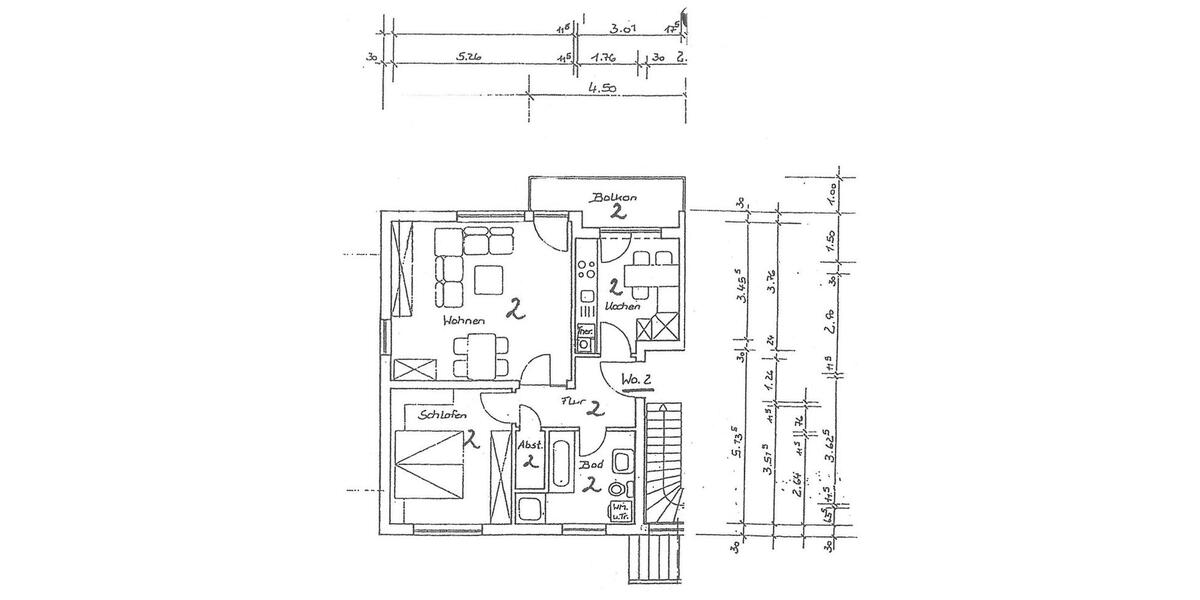 Etagenwohnung Magdeburg Brückfeld - 2 Zimmer, 65 m&sup2;, 145.000&euro; | Angebot:26377580