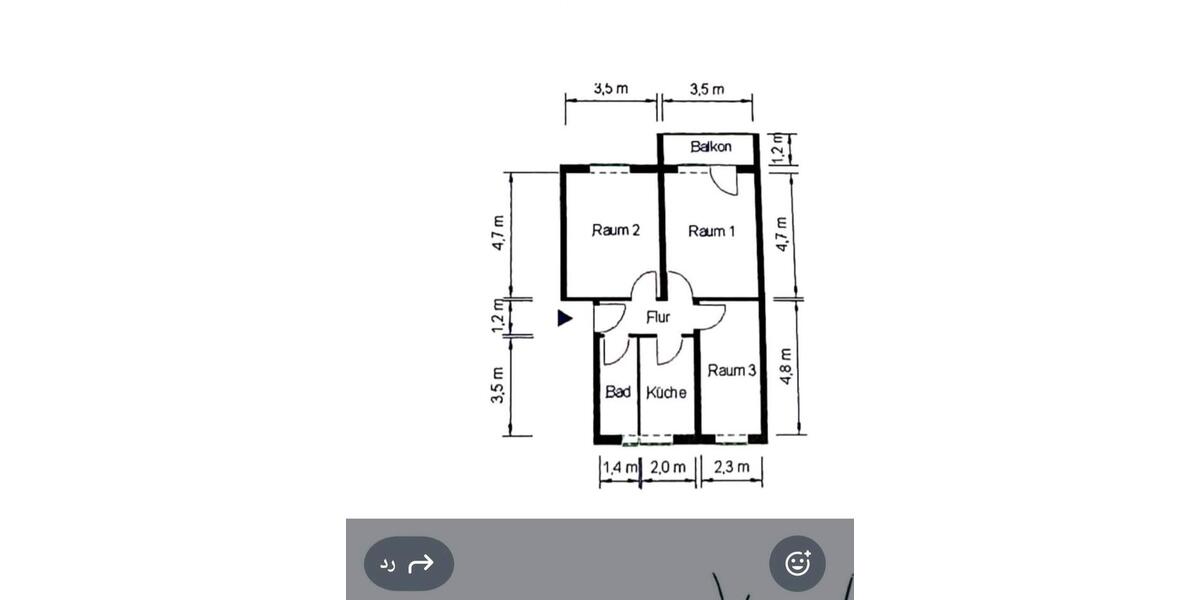 Etagenwohnung Magdeburg Leipziger Straße - 3 Zimmer, 60 m&sup2;, 538&euro; | Angebot:26579666