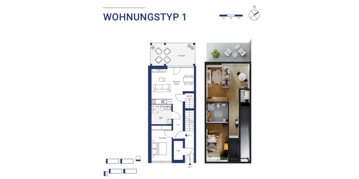 Erdgeschoßwohnung Biederitz - 2 Zimmer, 59 m&sup2;, 643&euro; | Angebot:18334522