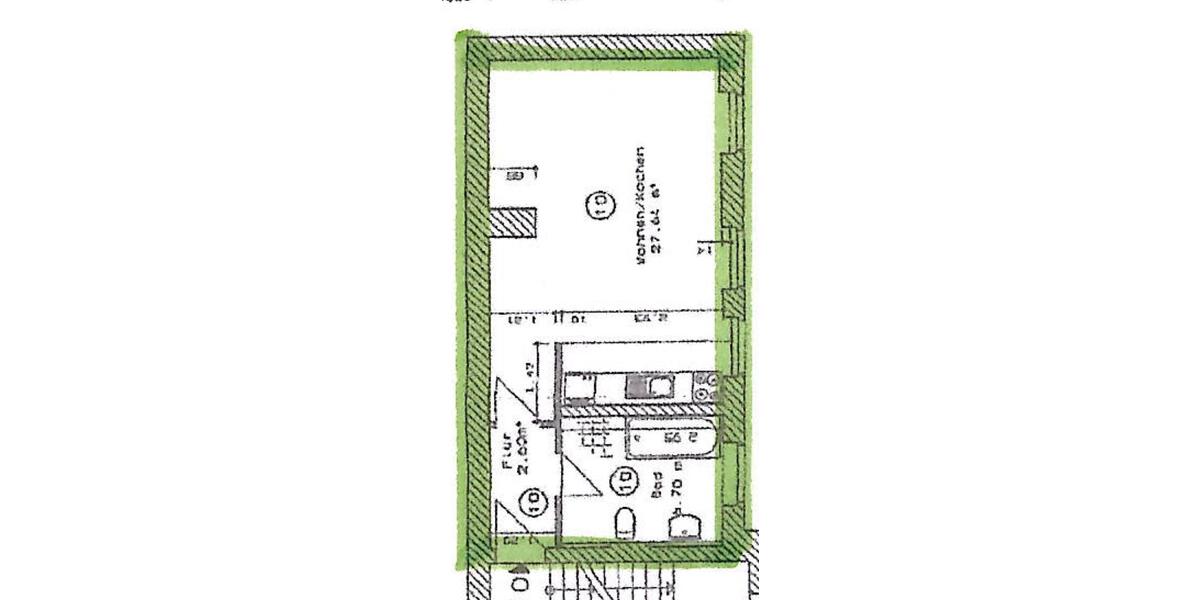Etagenwohnung Magdeburg Leipziger Straße - 1 Zimmer, 37 m&sup2;, 456&euro; | Angebot:26071545