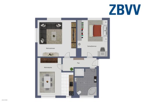 Etagenwohnung Magdeburg Brückfeld - 3 Zimmer, 72 m&sup2;, 479&euro; | Angebot:25919972
