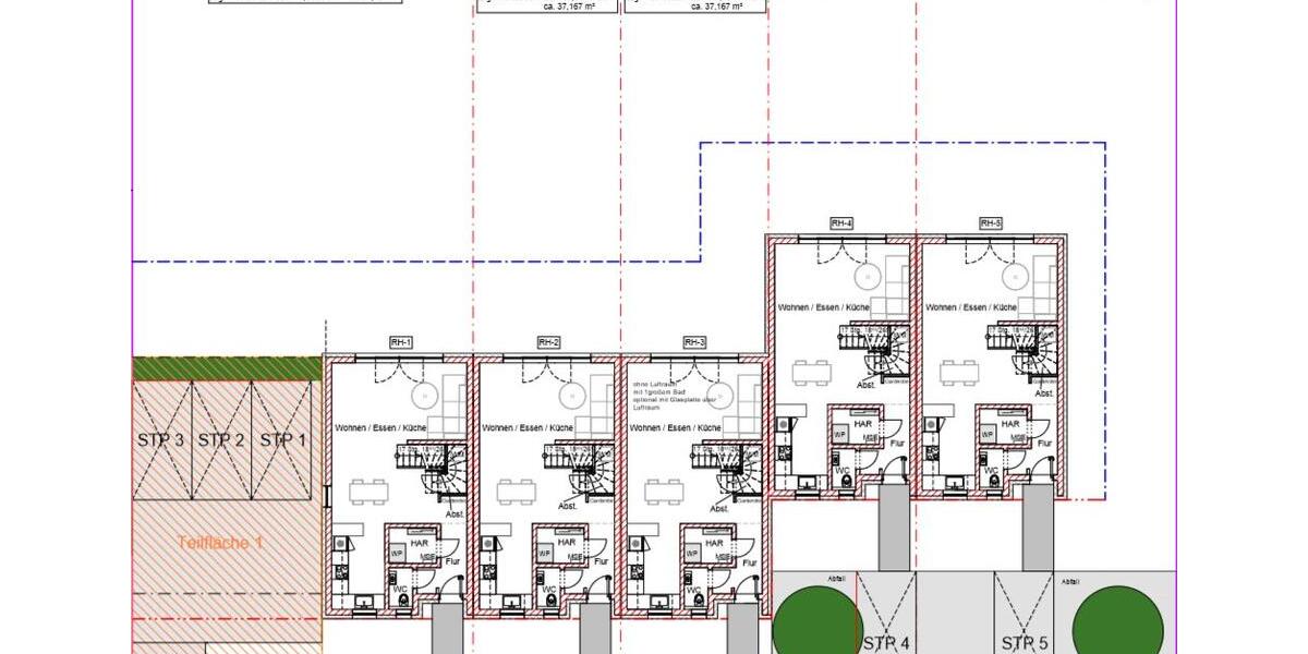 Reihenhaus Magdeburg Lemsdorf - 4 Zimmer, 101 m&sup2;, 353.500&euro; | Angebot:27055307
