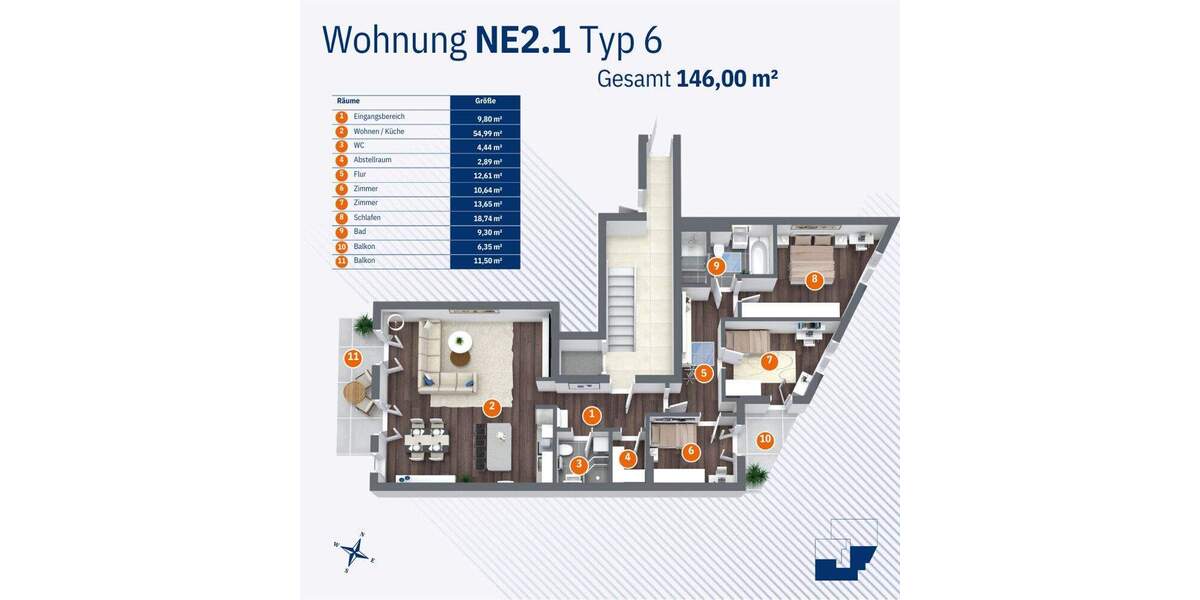 Etagenwohnung Magdeburg / Buckau Buckau - 4 Zimmer, 146 m&sup2;, 715.400&euro; | Angebot:25708773