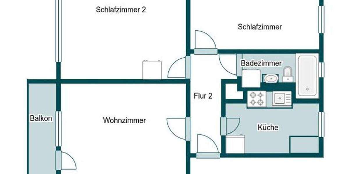 Etagenwohnung Magdeburg Stadtfeld Ost - 3 Zimmer, 63 m&sup2;, 110.000&euro; | Angebot:25865824