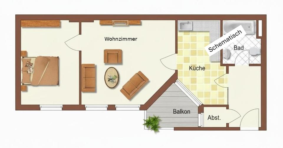 Dachgeschoßwohnung Magdeburg Nordwest - 2 Zimmer, 61 m&sup2;, 510&euro; | Angebot:26194067