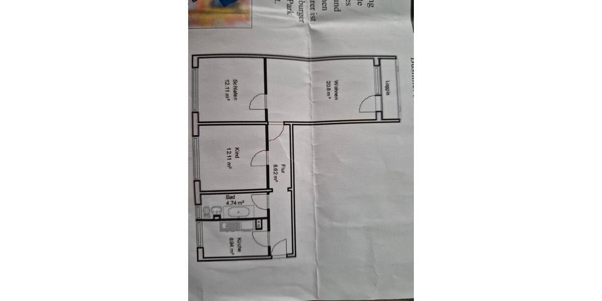 Etagenwohnung Magdeburg Lemsdorf - 3 Zimmer, 66 m&sup2;, 700&euro; | Angebot:27634944