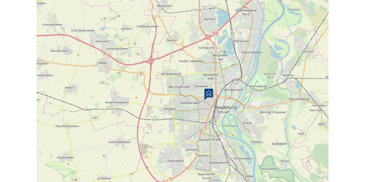 Dachgeschoßwohnung Magdeburg Nordwest - 3.5 Zimmer, 76 m&sup2;, 650&euro; | Angebot:24714964