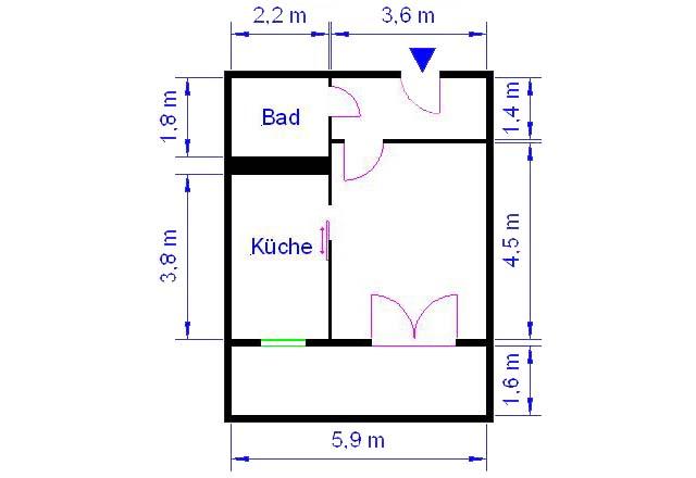 Etagenwohnung Magdeburg Großer Silberberg - 1 Zimmer, 36 m&sup2;, 216&euro; | Angebot:24766017