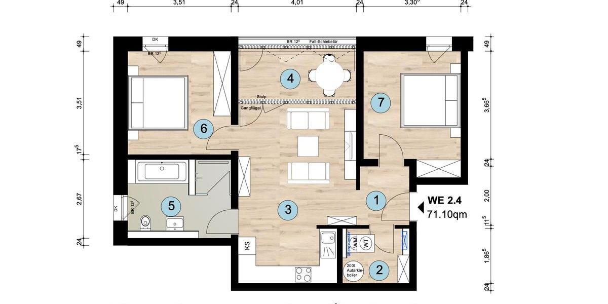Exklusive Neubauwohnung mit 3 Zimmern – energieeffizient u. modern 3 zimmer