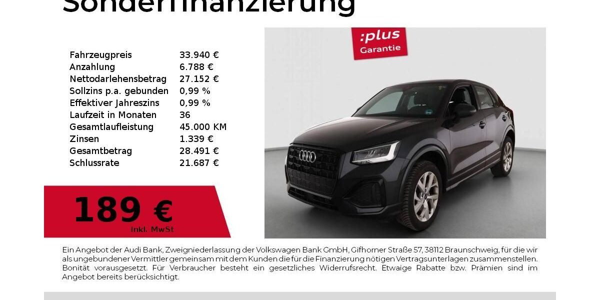 Audi Q2 14.732 km 33.940 &euro; Magdeburg 39126