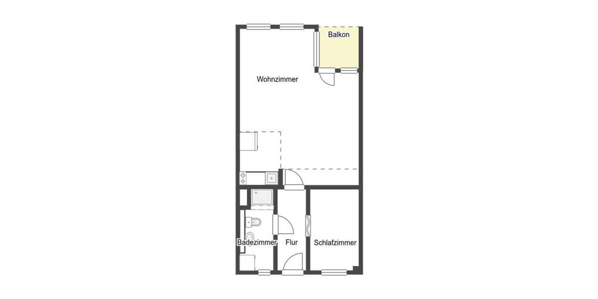 Etagenwohnung Magdeburg Stadtfeld Ost - 1 Zimmer, 40 m&sup2;, 79.000&euro; | Angebot:26500500