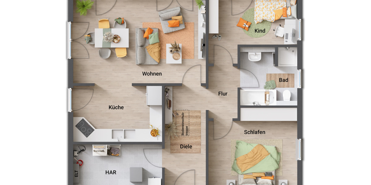 Bungalow Magdeburg Ottersleben - 3 Zimmer, 90 m&sup2;, 385.350&euro; | Angebot:19365697