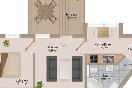 Wohnung zum Kaufen in Magdeburg 84.900 € 48.07 m² 2 zimmer