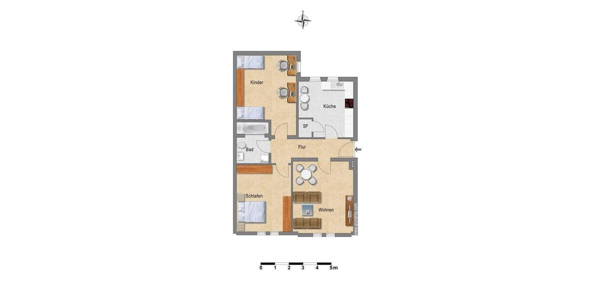 Dachgeschoßwohnung Magdeburg Nordwest - 3 Zimmer, 88 m&sup2;, 879&euro; | Angebot:26144593