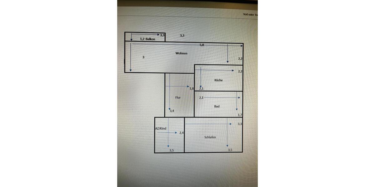 Etagenwohnung Magdeburg Diesdorf - 3 Zimmer, 58 m&sup2;, 345&euro; | Angebot:25498148