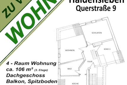 Wohnung Haldensleben - 4 Zimmer, 106 m&sup2;, 690&euro; | Angebot:27532635