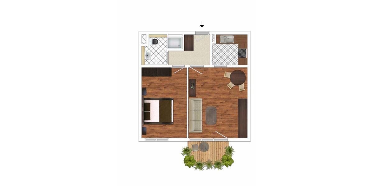 Etagenwohnung Magdeburg Hopfengarten - 2 Zimmer, 48 m&sup2;, 500&euro; | Angebot:24652292