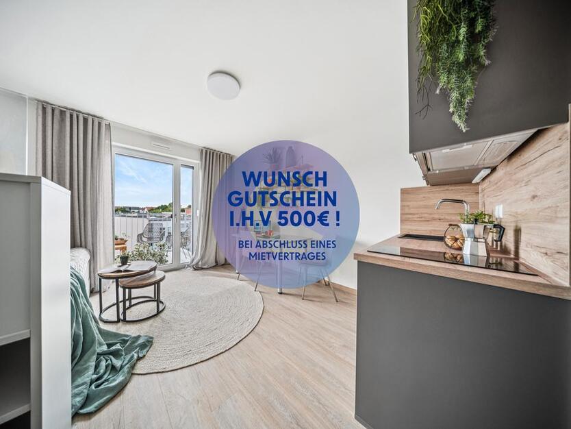 Wunschgutschein im Wert von 500 € geschenkt - Liebevoll eingerichtetes 1-Zimmer-Apartment!