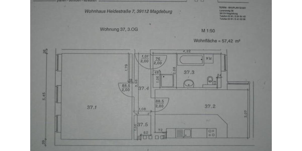 Etagenwohnung Magdeburg Leipziger Straße - 1 Zimmer, 57 m&sup2;, 370&euro; | Angebot:25792932