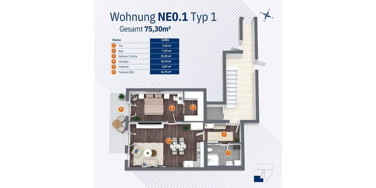 Etagenwohnung Magdeburg / Buckau Buckau - 2 Zimmer, 75 m&sup2;, 353.910&euro; | Angebot:25708790