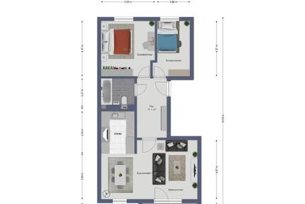 Wohnung Magdeburg Hopfengarten - 3 Zimmer, 57 m&sup2;, 349&euro; | Angebot:26476532