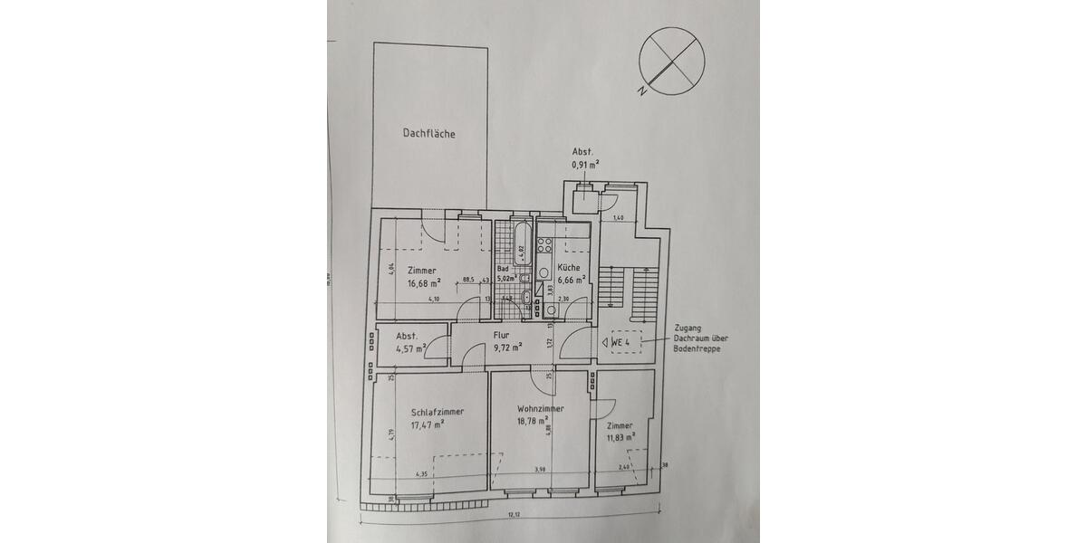Dachgeschoßwohnung Oschersleben (Bode) - 4 Zimmer, 92 m&sup2;, 506&euro; | Angebot:26635585