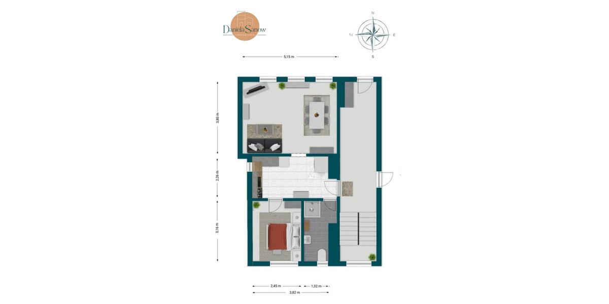 Erdgeschoßwohnung Bördeland - 2 Zimmer, 40 m&sup2;, 267&euro; | Angebot:26050997