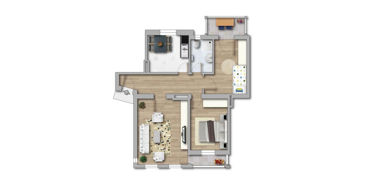 Etagenwohnung Magdeburg Ottersleben - 3 Zimmer, 71 m&sup2;, 433&euro; | Angebot:24703080