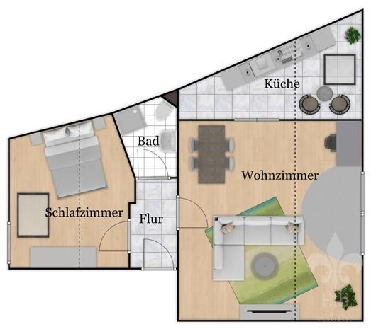 Dachgeschoßwohnung Wolmirstedt - 2 Zimmer, 55 m&sup2;, 368&euro; | Angebot:24476770