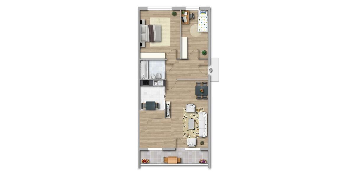 Etagenwohnung Magdeburg Alt Olvenstedt - 3 Zimmer, 69 m&sup2;, 412&euro; | Angebot:26561563