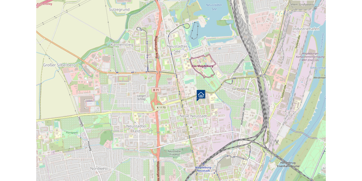 Erdgeschoßwohnung Magdeburg Neue Neustadt - 2 Zimmer, 76 m&sup2;, 500&euro; | Angebot:25632921